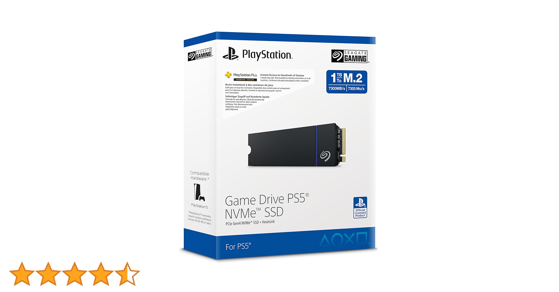 内蔵型SSD Seagate GameDrive M.2 NVMe Gen4 SSD 1TB Amazon.com: Seagate Game Drive PS5 NVMe SSD 1TB, interne SSD